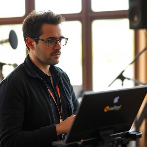Foto di Alessandro Bianchi, tecnico del suono e responsabile dell'attrezzatura presso Onda Sonora Studios