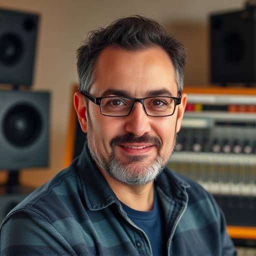 Foto di Marco Rossi, fondatore e ingegnere del suono principale di Onda Sonora Studios