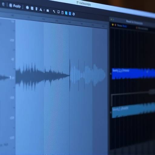 Schermata di software di editing audio
